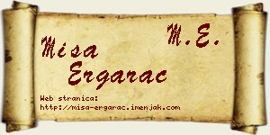 Miša Ergarac vizit kartica